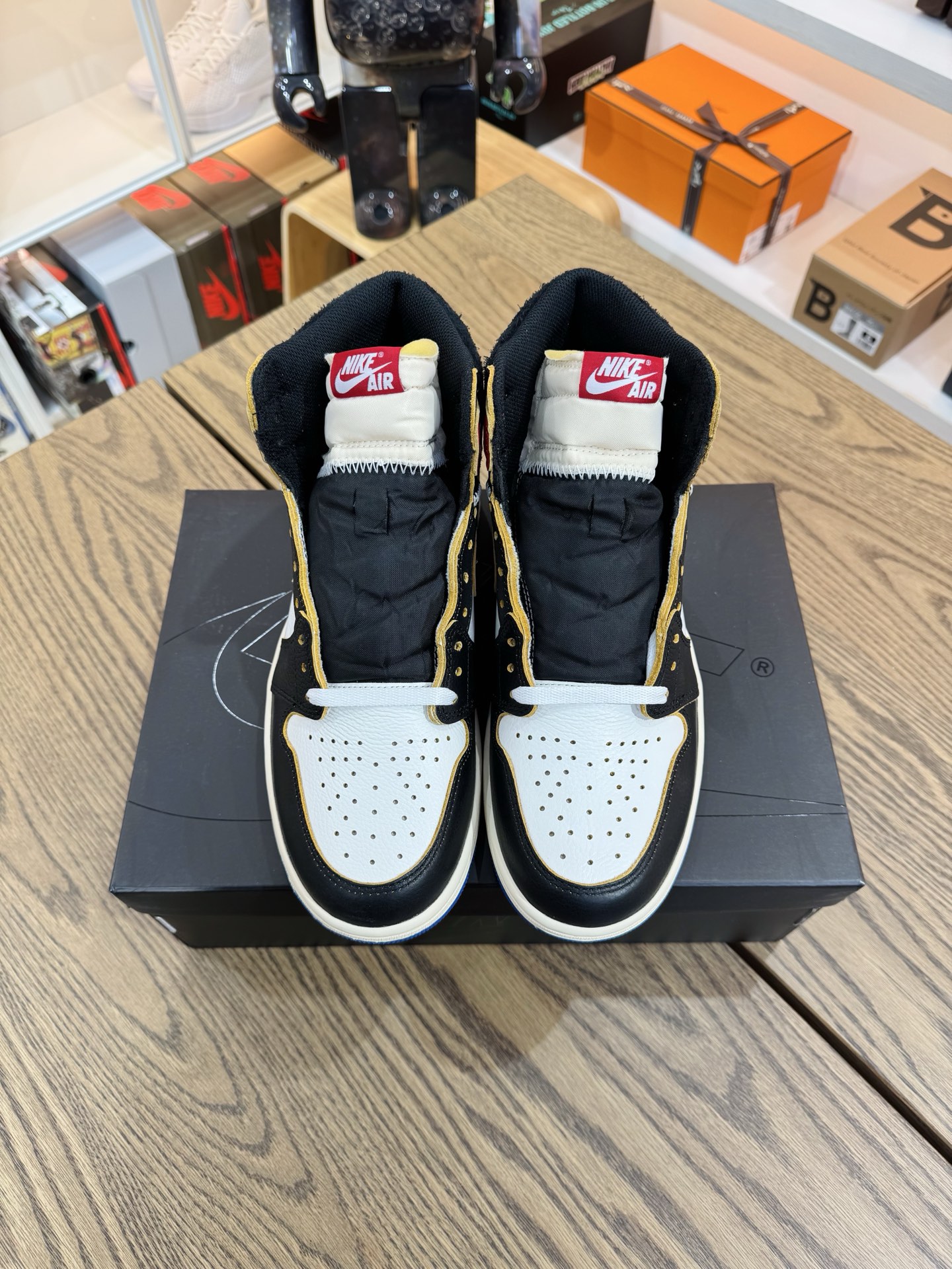 Jordan × Union x Fragment Design AJ1 High OG 三方聯名 黑白藍 尺碼 40-48.5「US7-14」 IO7847-002