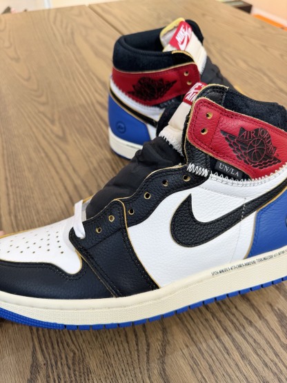 Jordan × Union x Fragment Design AJ1 High OG 三方聯名 黑白藍 尺碼 40-48.5「US7-14」 IO7847-002