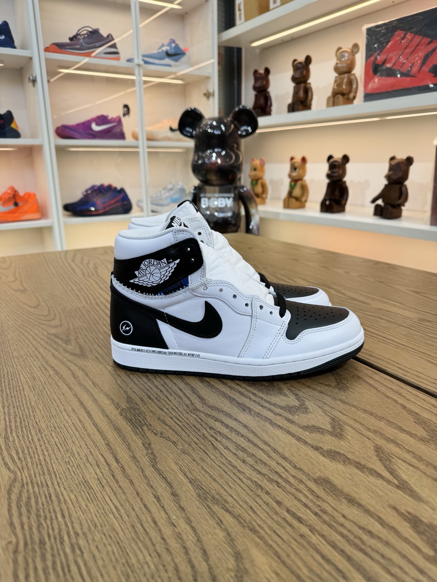 Jordan × Union x Fragment Design AJ1 High OG SP 三方聯名 黑白色 尺碼 40-48.5「US7-14」 II7282-100