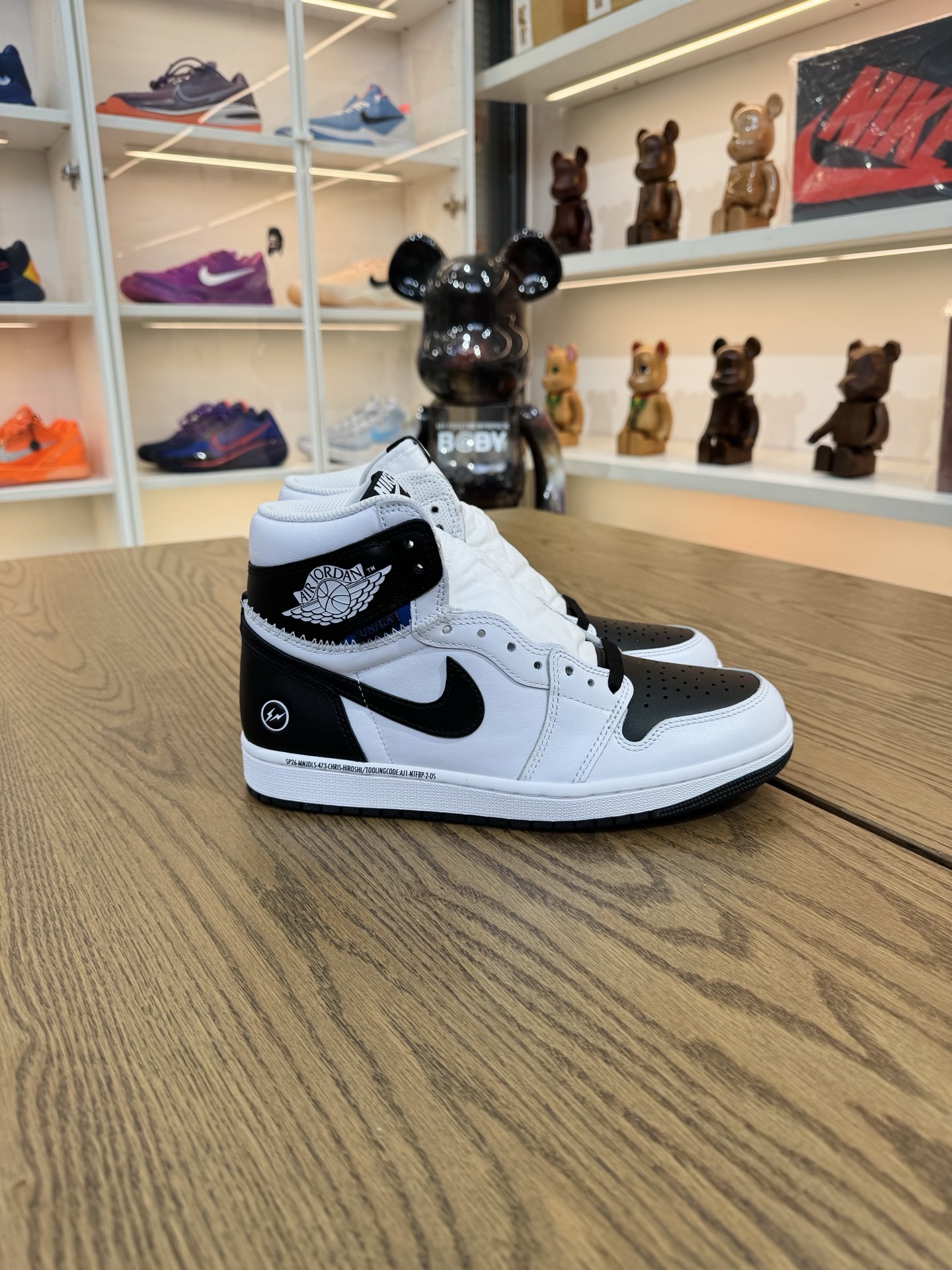 Jordan × Union x Fragment Design AJ1 High OG SP 三方聯名 黑白色 尺碼 40-48.5「US7-14」 II7282-100