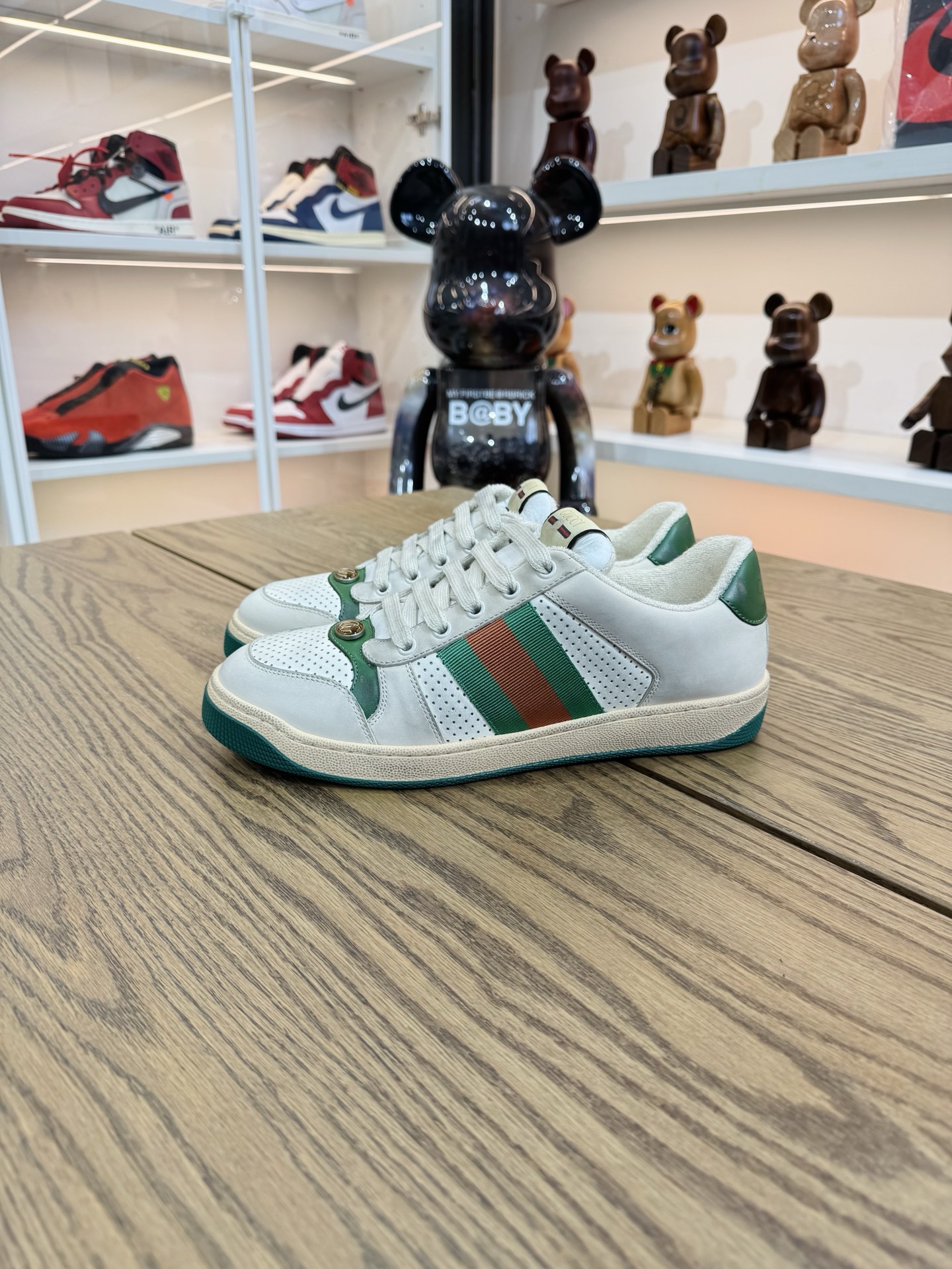 【💥清倉特價💥】 GG髒鞋 白綠  尺碼：41-UK7 （偏大42-42.5都可以穿） 品相佳：G