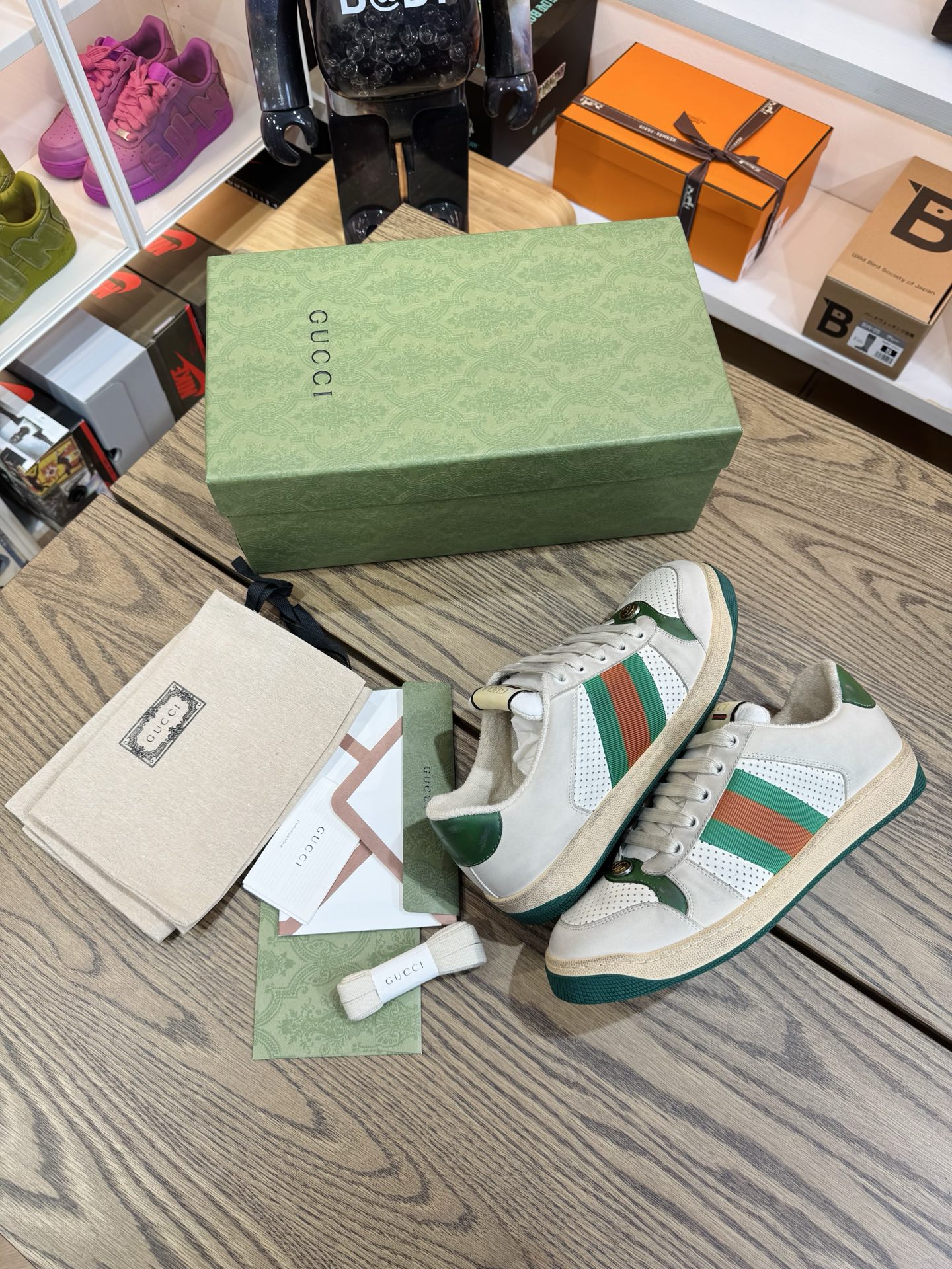 【💥清倉特價💥】 GG髒鞋 白綠  尺碼：41-UK7 （偏大42-42.5都可以穿） 品相佳：G