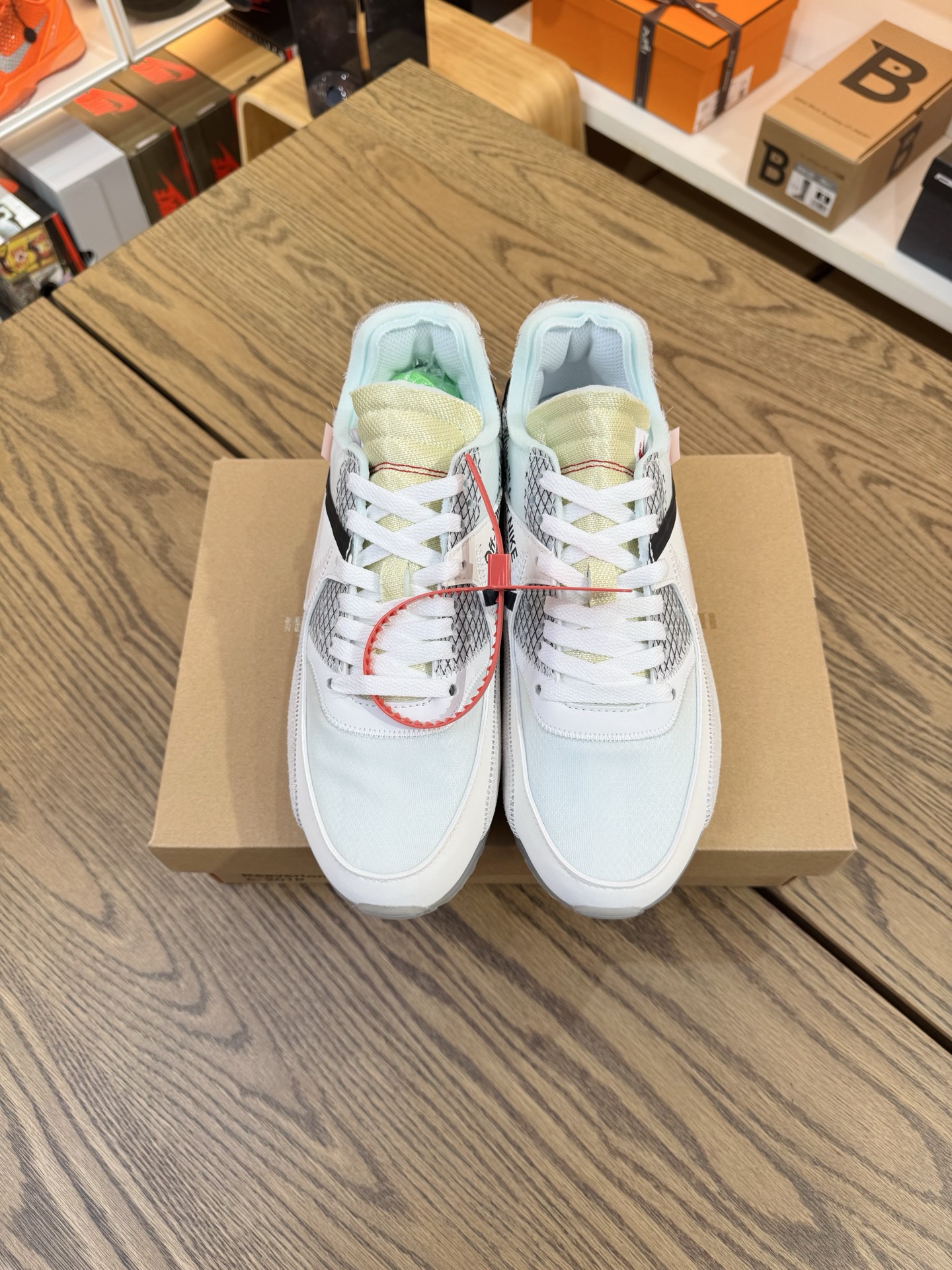 OW x Air Max 90 OG款 THE TEN 米白色 AA7293-100