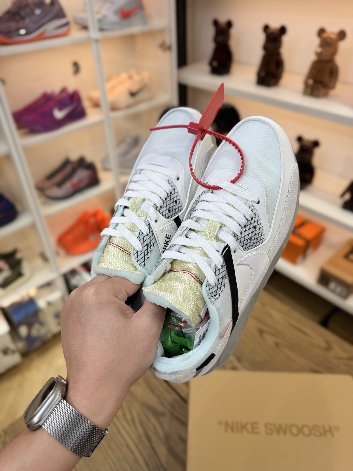 OW x Air Max 90 OG款 THE TEN 米白色 AA7293-100