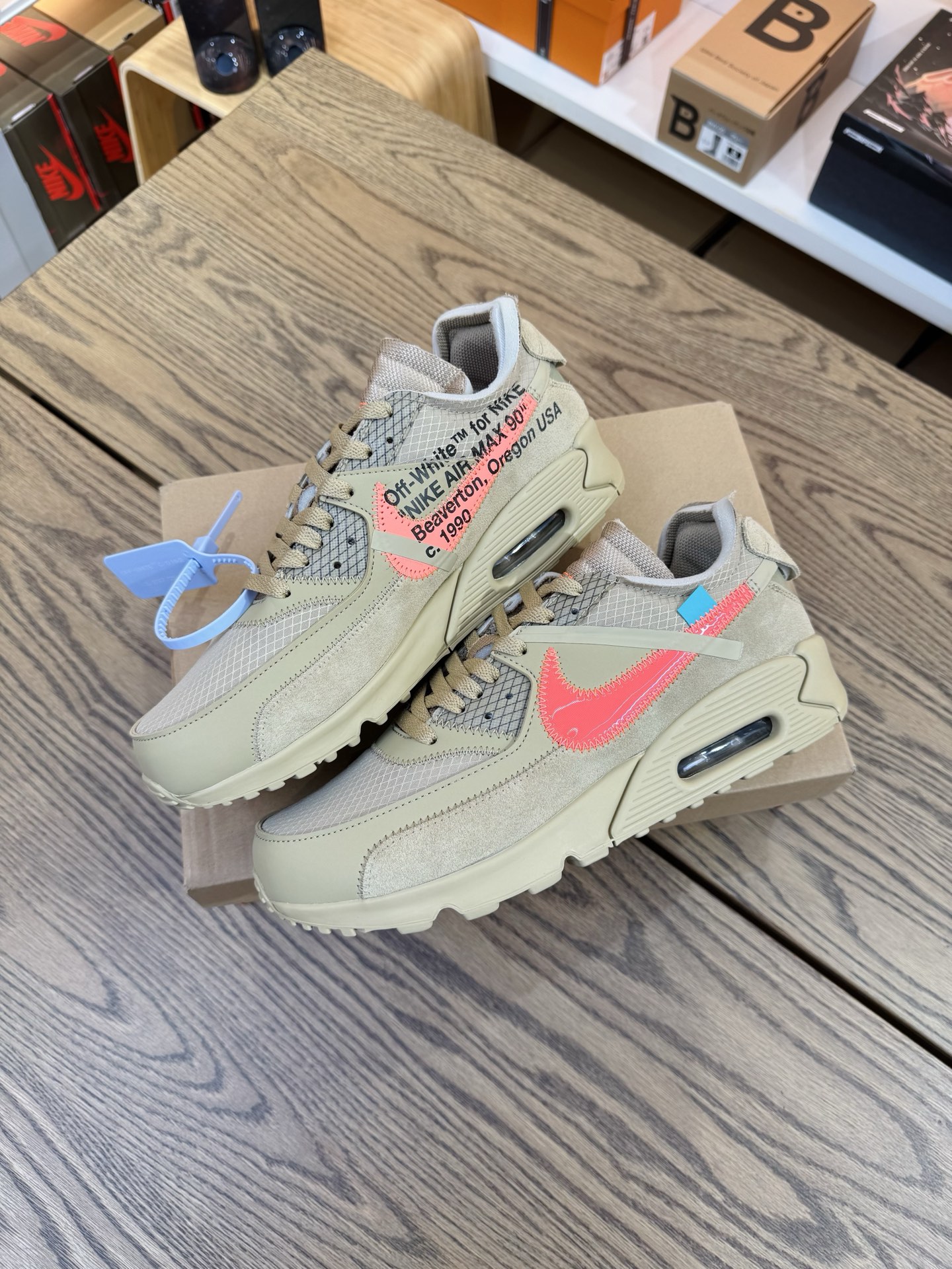OW x Air Max 90 OG款 THE TEN 沙漠黃 AA7293-200