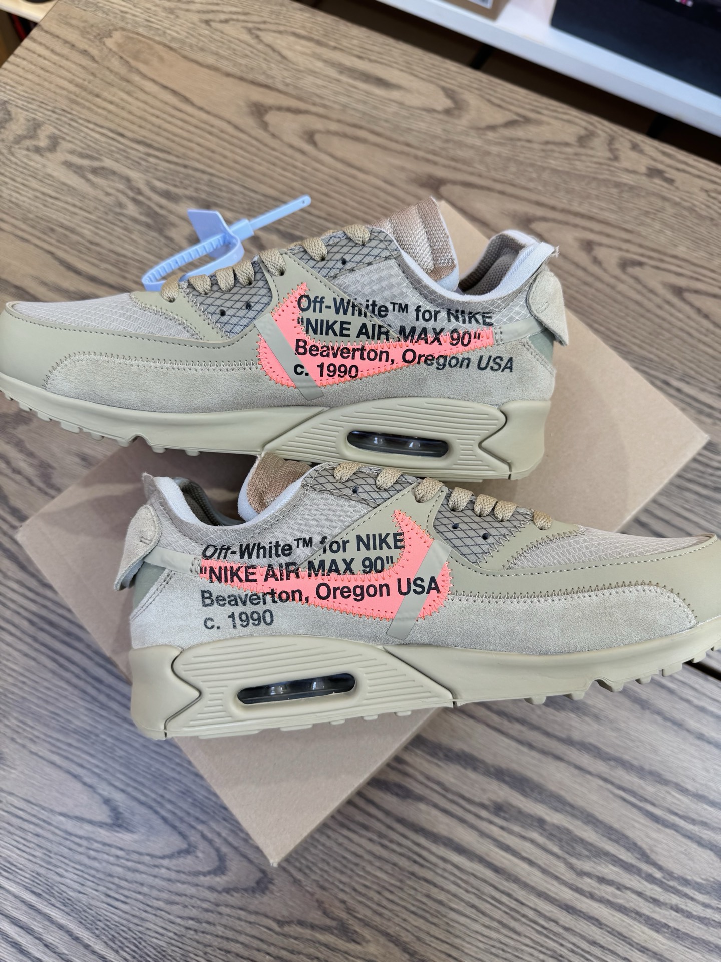 OW x Air Max 90 OG款 THE TEN 沙漠黃 AA7293-200