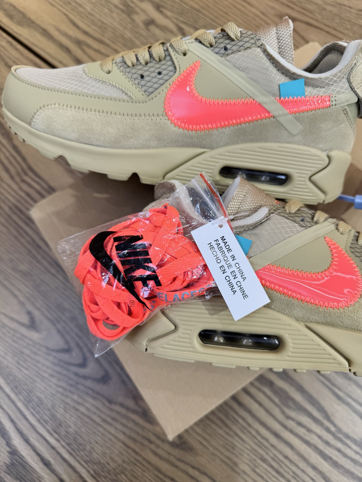 OW x Air Max 90 OG款 THE TEN 沙漠黃 AA7293-200