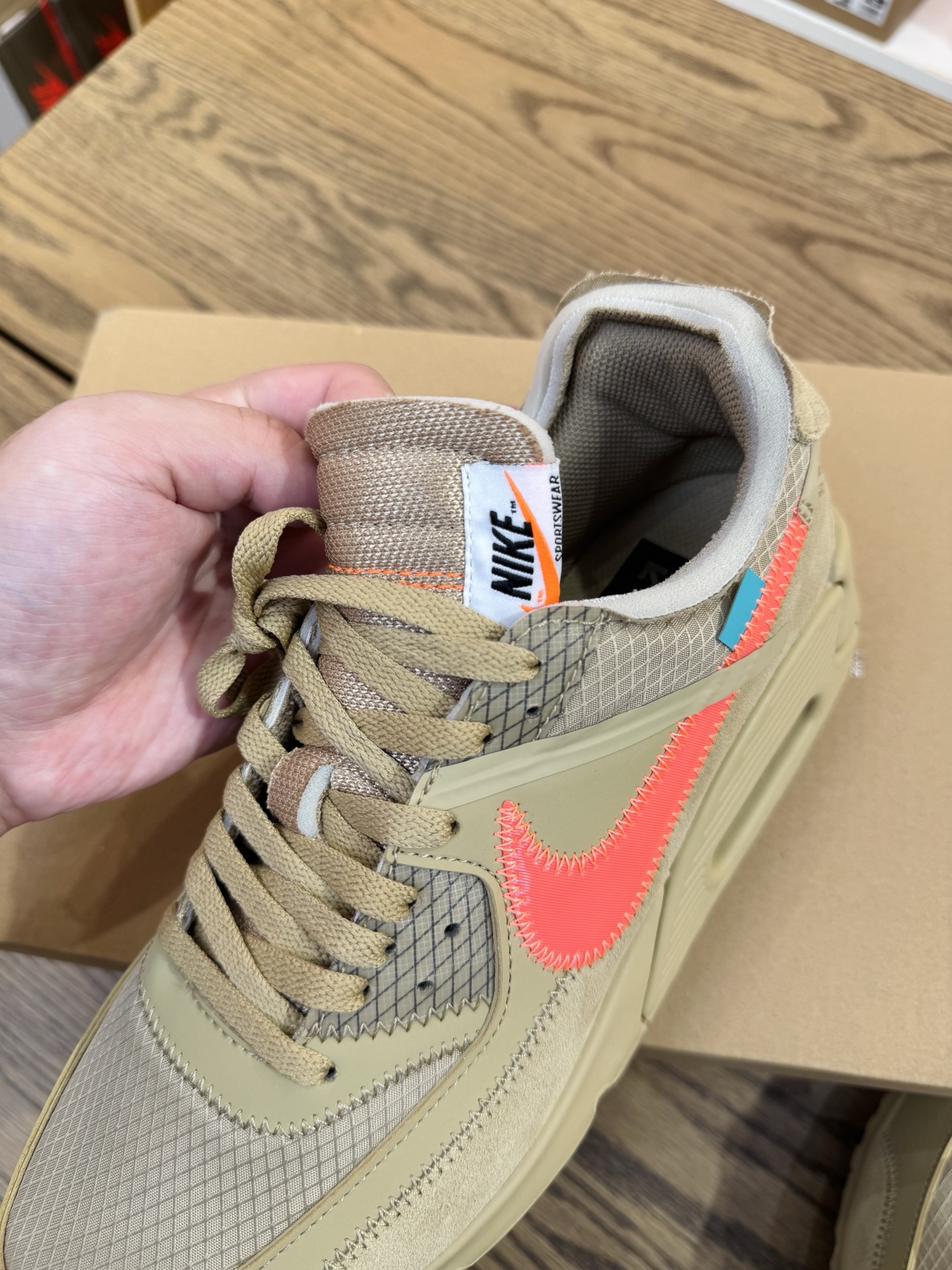 OW x Air Max 90 OG款 THE TEN 沙漠黃 AA7293-200
