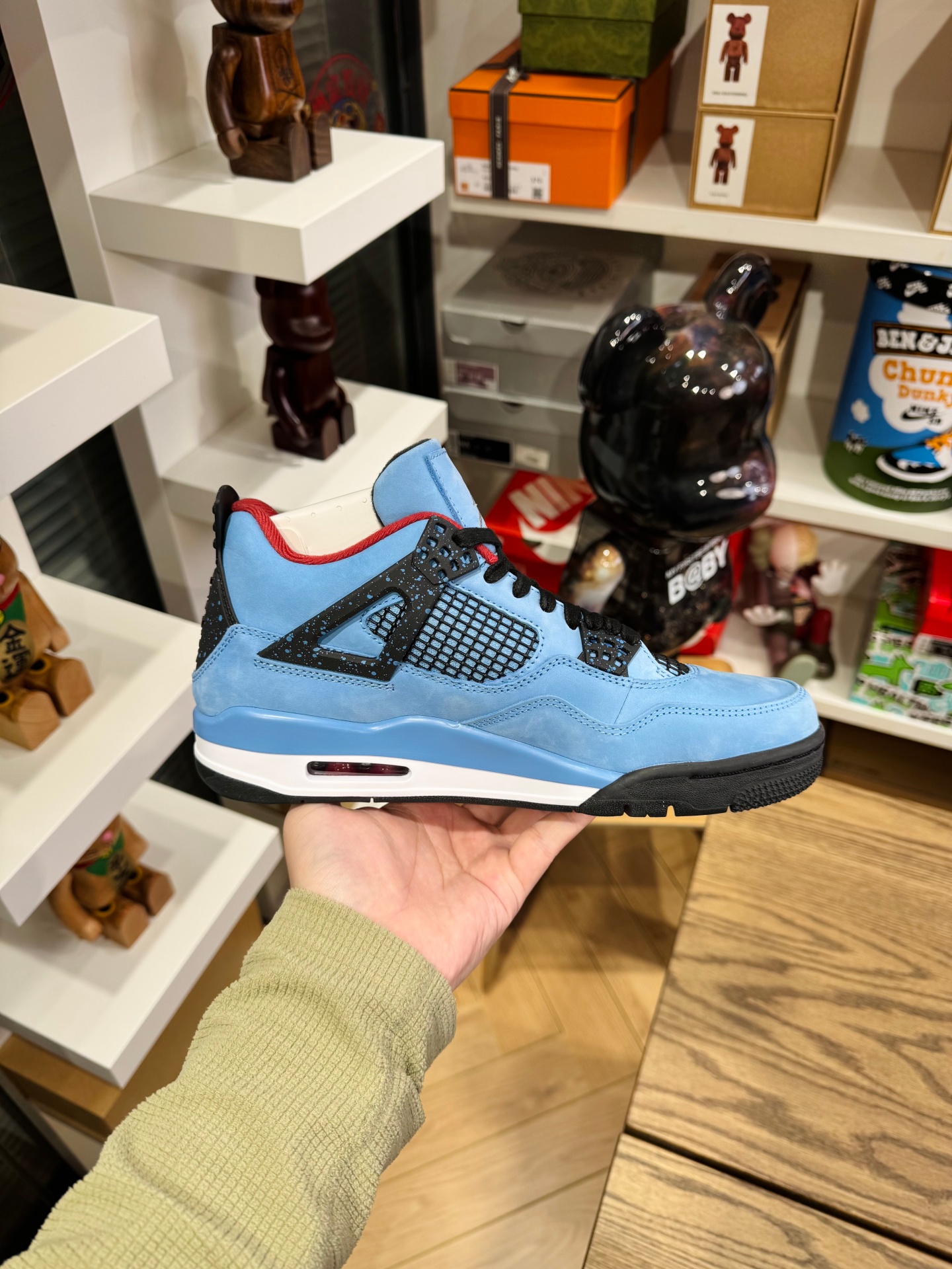 Travis Scott x AJ4 冰藍 Cactus Jack 308497-406