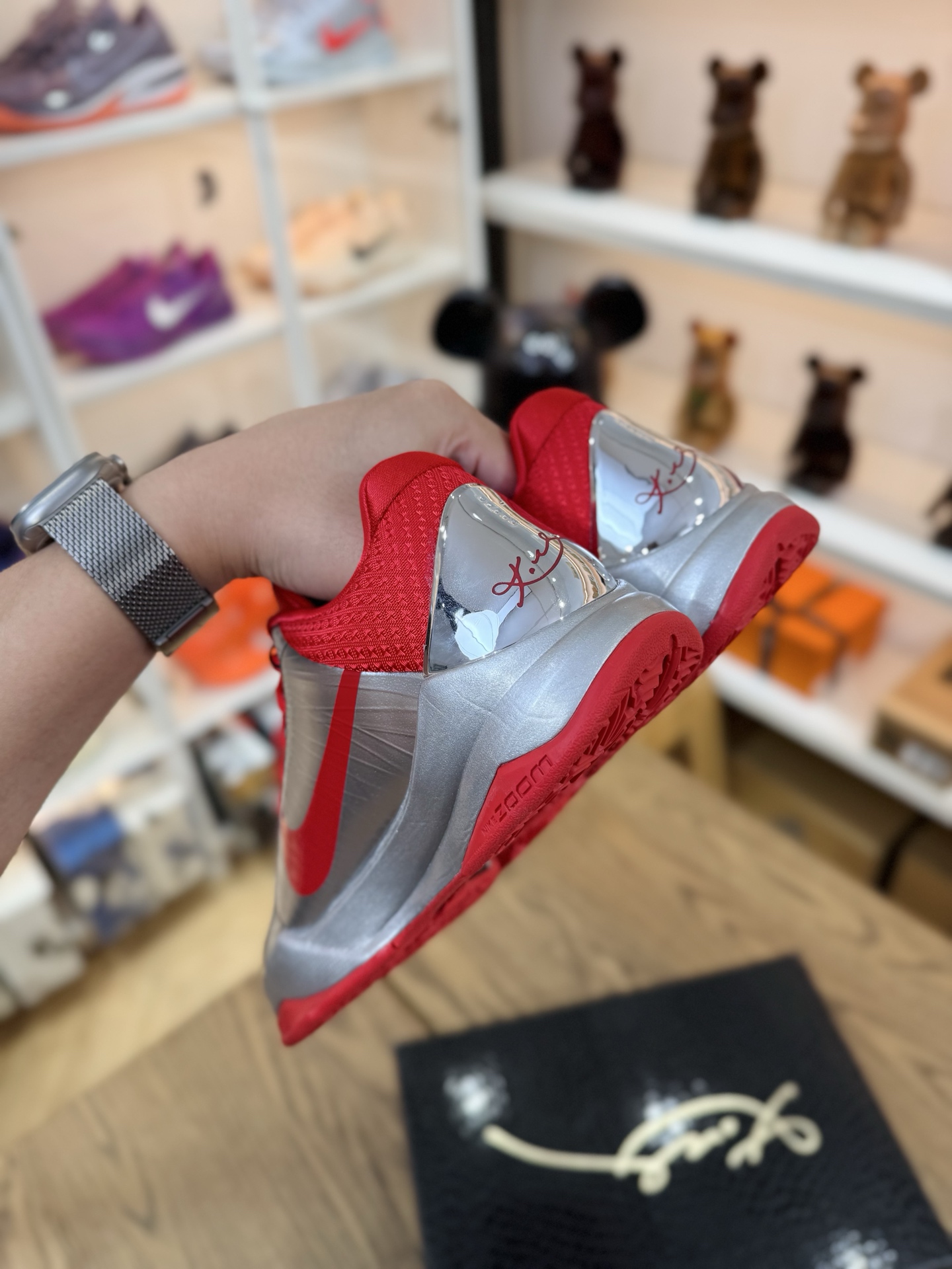 Kobe 5 Caitlin Clark 鏡面 金屬銀紅色 克拉克2.0 IV2712-001
