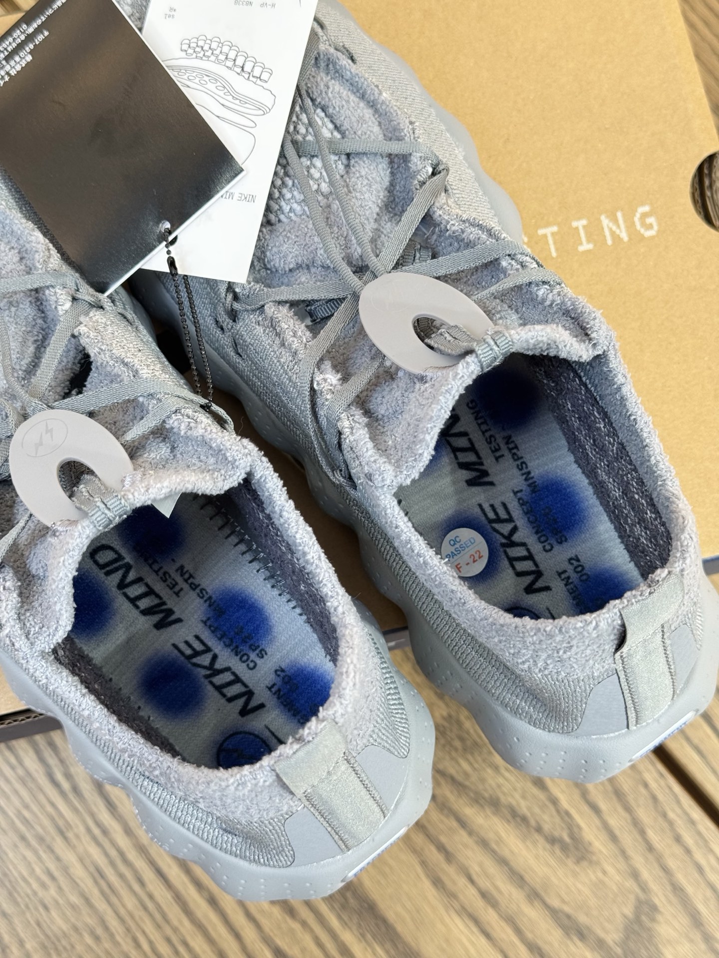 Mind 002 Fragment Design 藤原浩 閃電灰籃⚡️ IQ8504-001 日本發售版吊牌  