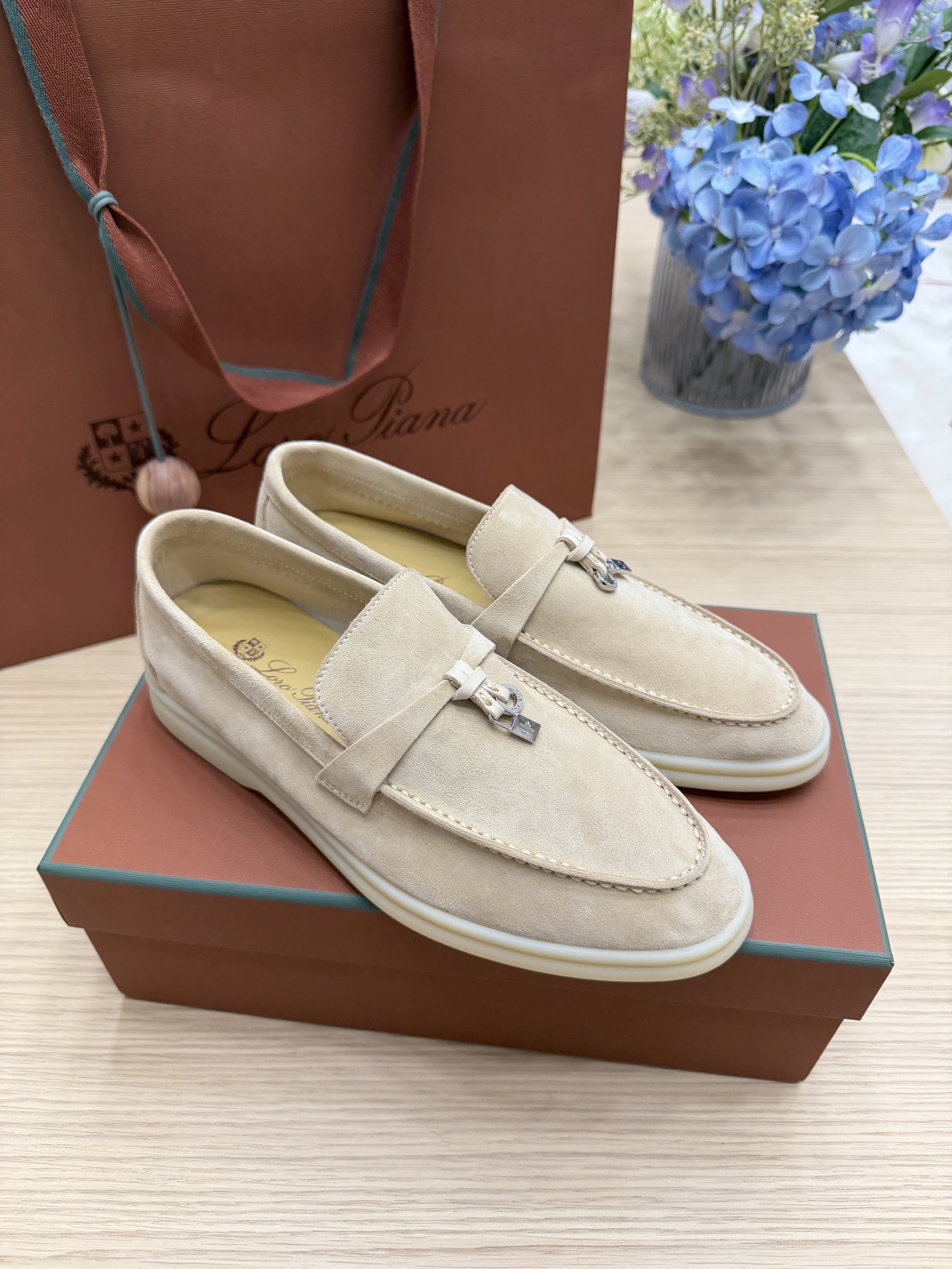 LP Summer Charms Walk 女士樂福鞋 粉砂色（3873） 進口胎牛絨 FAL58993873