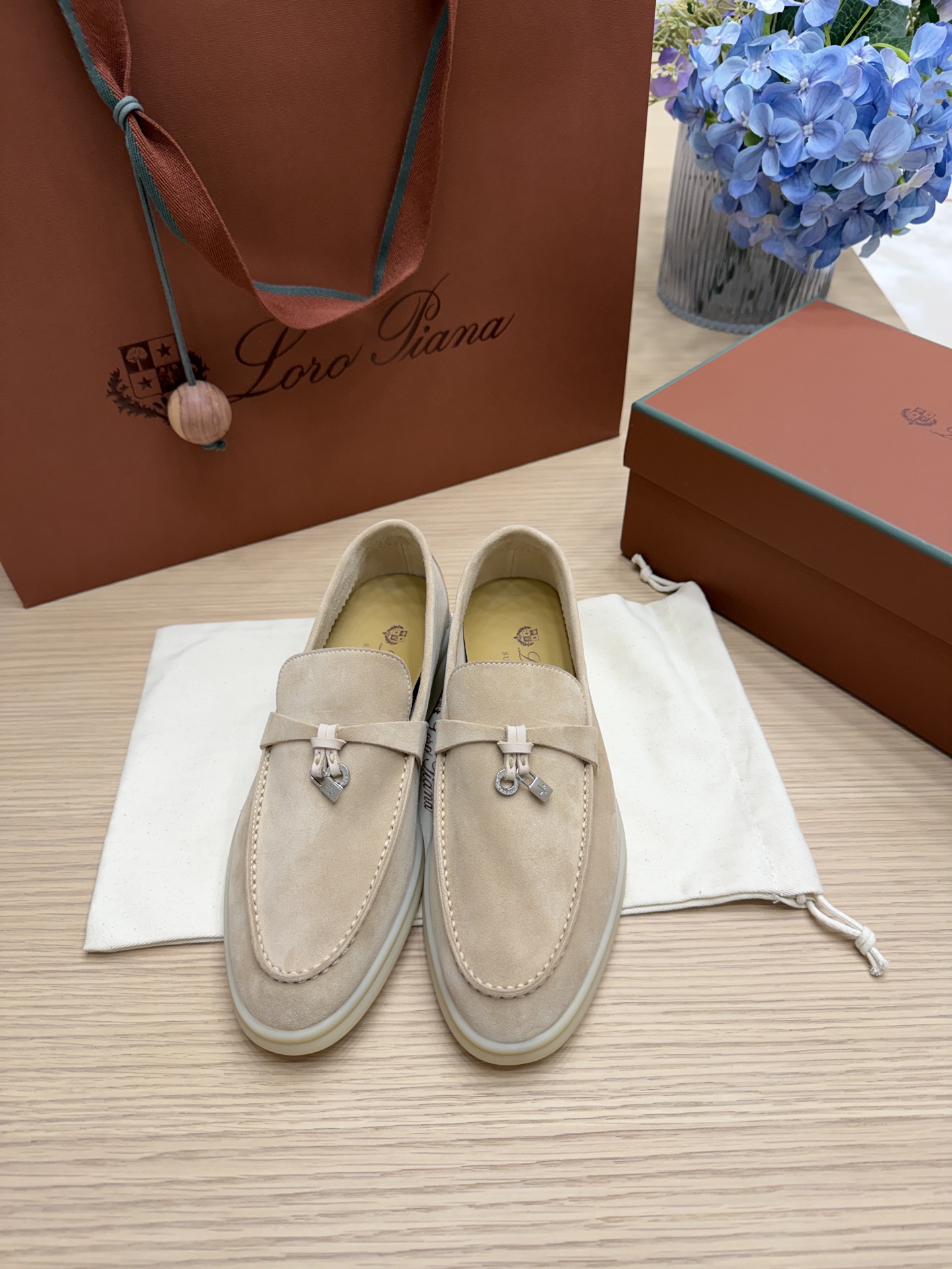 LP Summer Charms Walk 女士樂福鞋 粉砂色（3873） 進口胎牛絨 FAL58993873