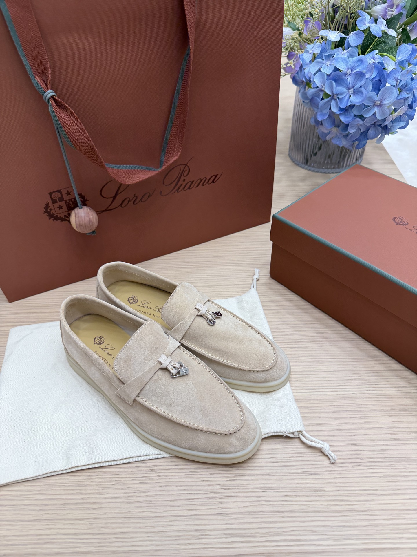 LP Summer Charms Walk 女士樂福鞋 粉砂色（3873） 進口胎牛絨 FAL58993873