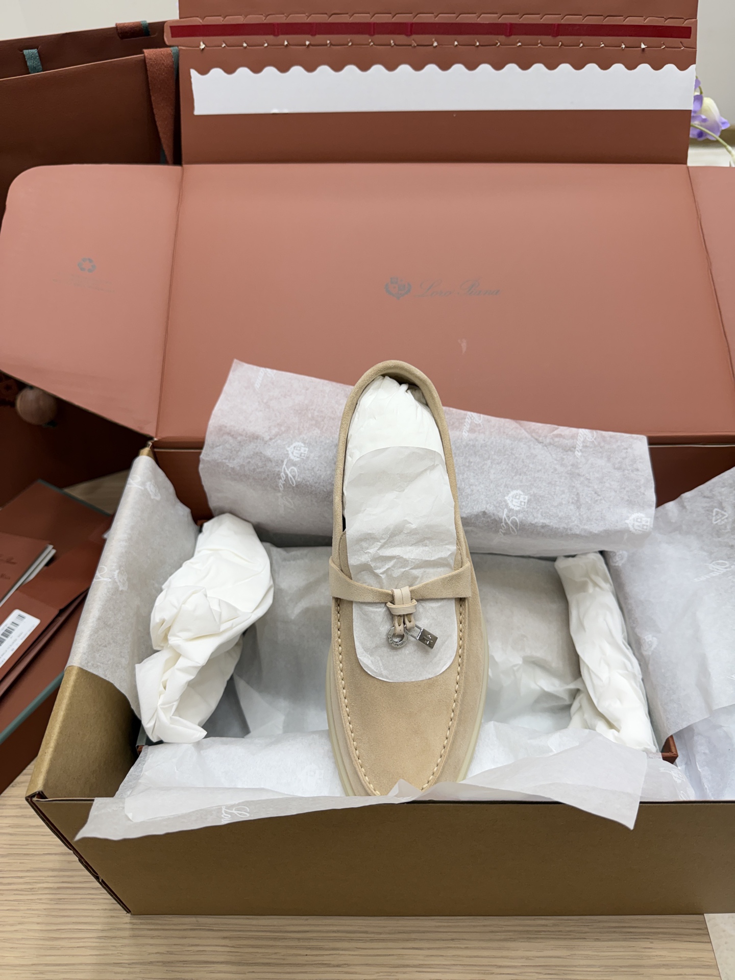 LP Summer Charms Walk 女士樂福鞋 粉砂色（3873） 進口胎牛絨 FAL58993873