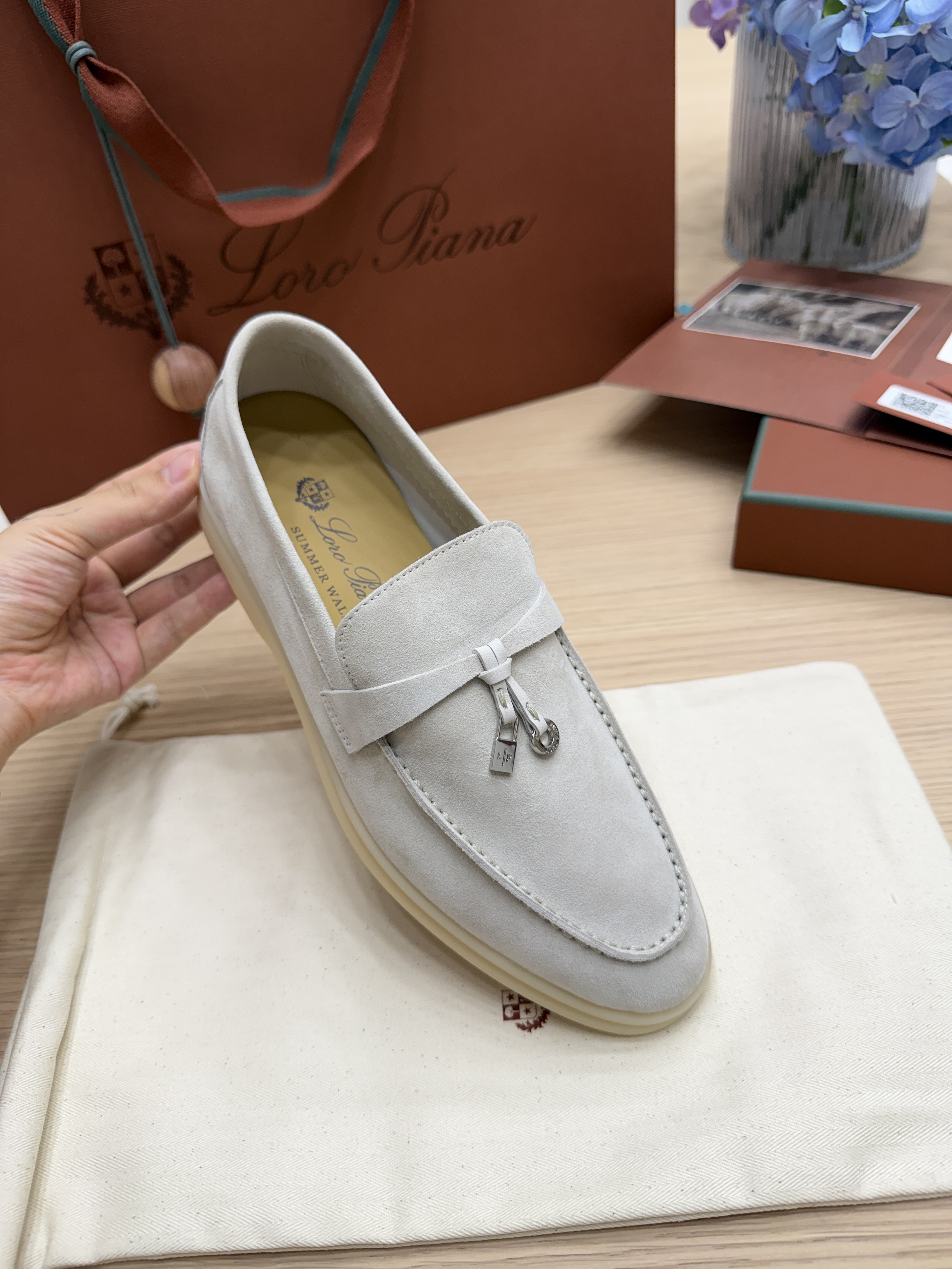 【精選產品】Lp Summer Charms Walk 女士樂福鞋 FAE5444MC51 顏色：珍珠灰（MC51）