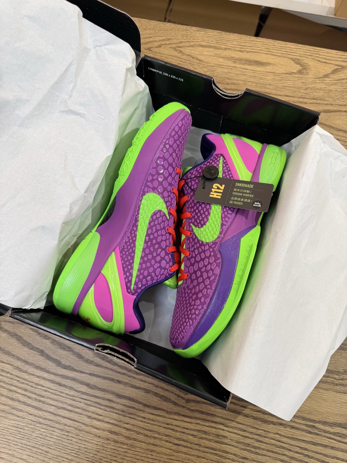 【H12產品】 Kobe 6 PE 紫綠色 哈里斯上腳同款PE配色