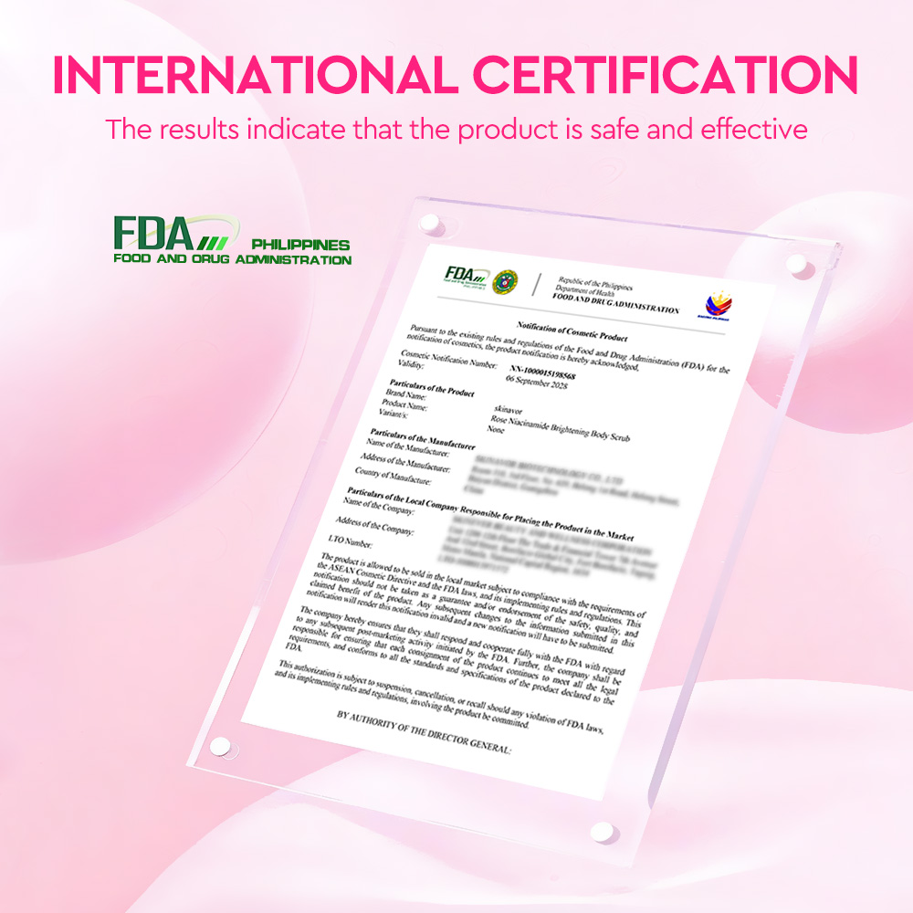 Rose Niacinamide Brightening Body Scrub-SKINEVER PH