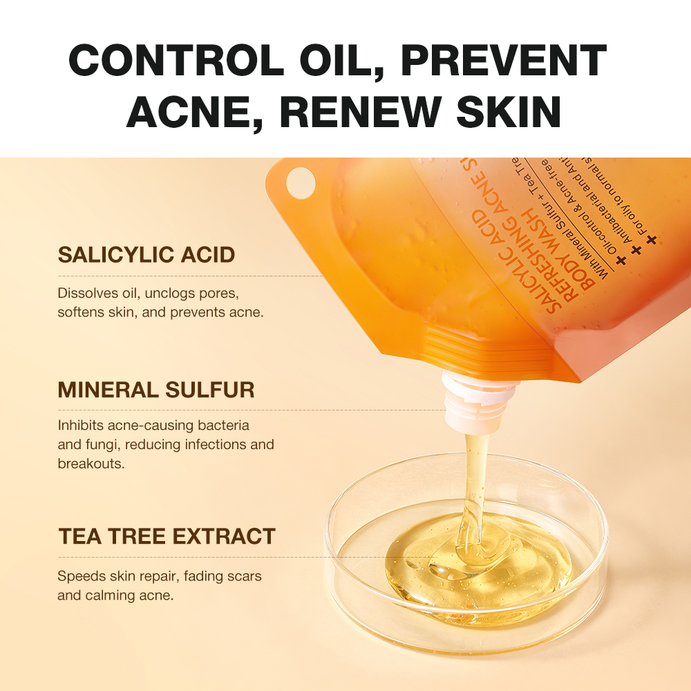 Salicylic Acid Refreshing Acne Skin Body Wash-SKINEVER PH