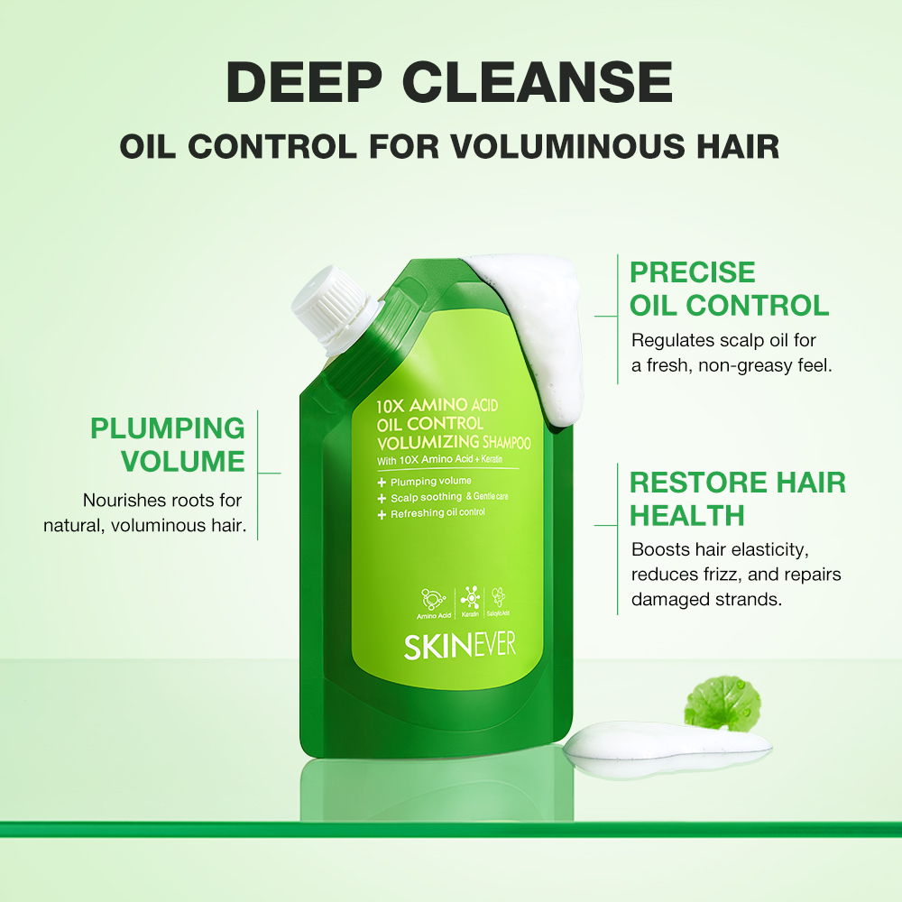 10X Amino Acid Oil Control Volumizing Shampoo-SKINEVER PH