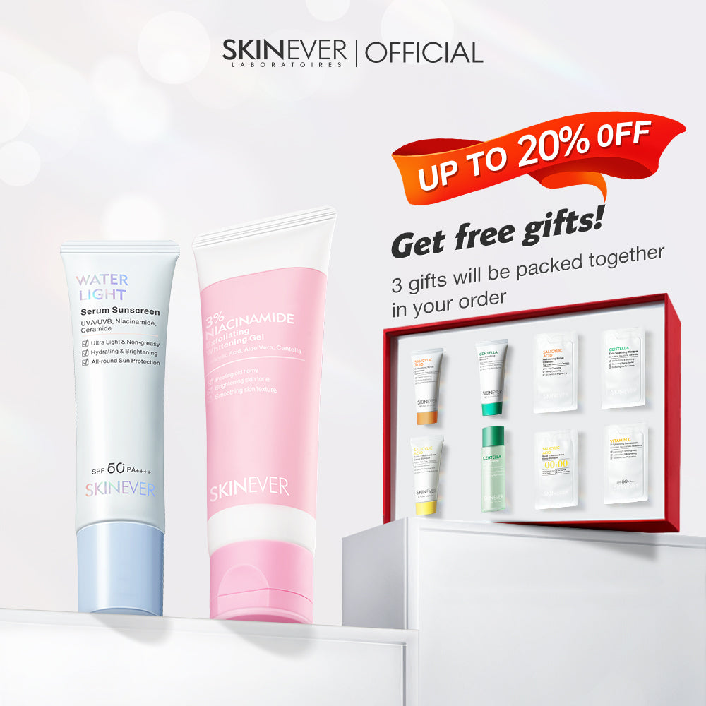 3% Niacinamide Exfoliating Whitening Gel & Water Light Serum Sunscreen-SKINEVER PH