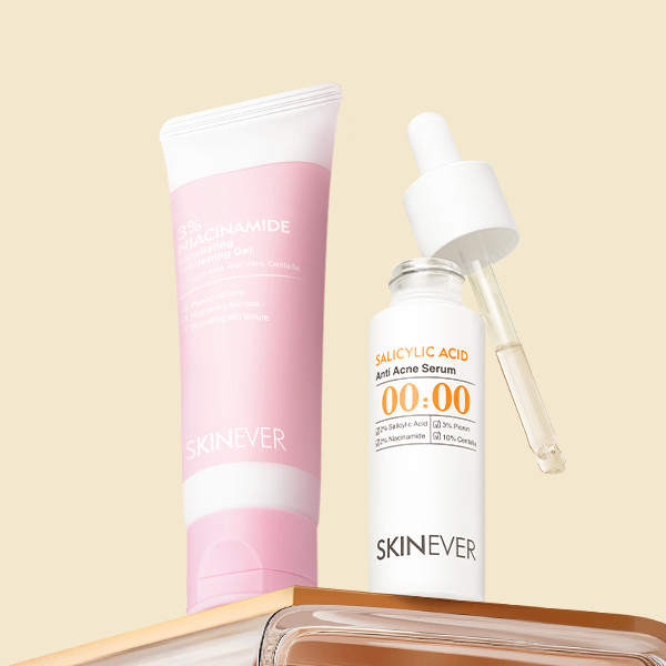 3% Niacinamide Exfoliating Whitening Gel & Salicylic Anti Acne Serum-SKINEVER PH