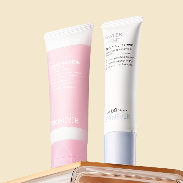 3% Niacinamide Exfoliating Whitening Gel & Water Light Serum Sunscreen-SKINEVER PH