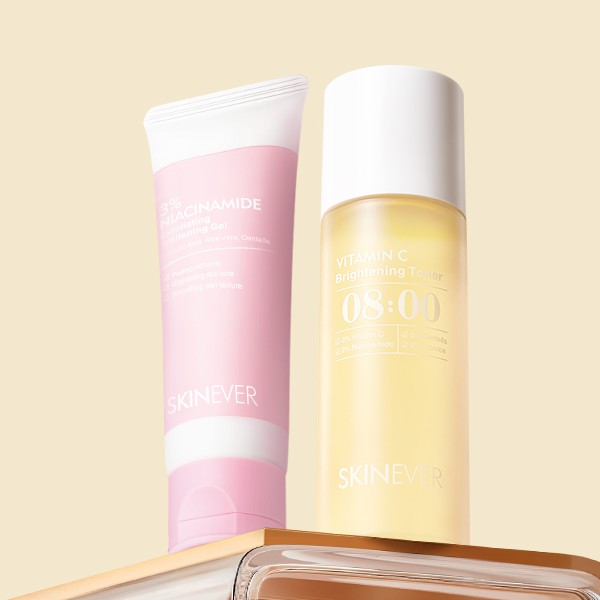 Vitamin C Brightening Toner & 3% Niacinamide Exfoliating Whitening Gel-SKINEVER PH