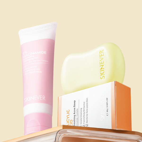 Salicylic Acid Refreshing Acne Soap & 3% Niacinamide Exfoliating Whitening Gel-SKINEVER PH
