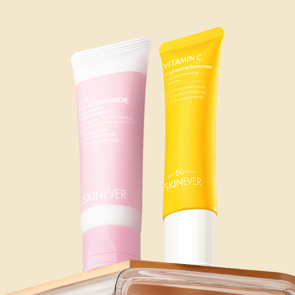 Vitamin C Brightening Sunscreen & 3% Niacinamide Exfoliating Whitening Gel-SKINEVER PH