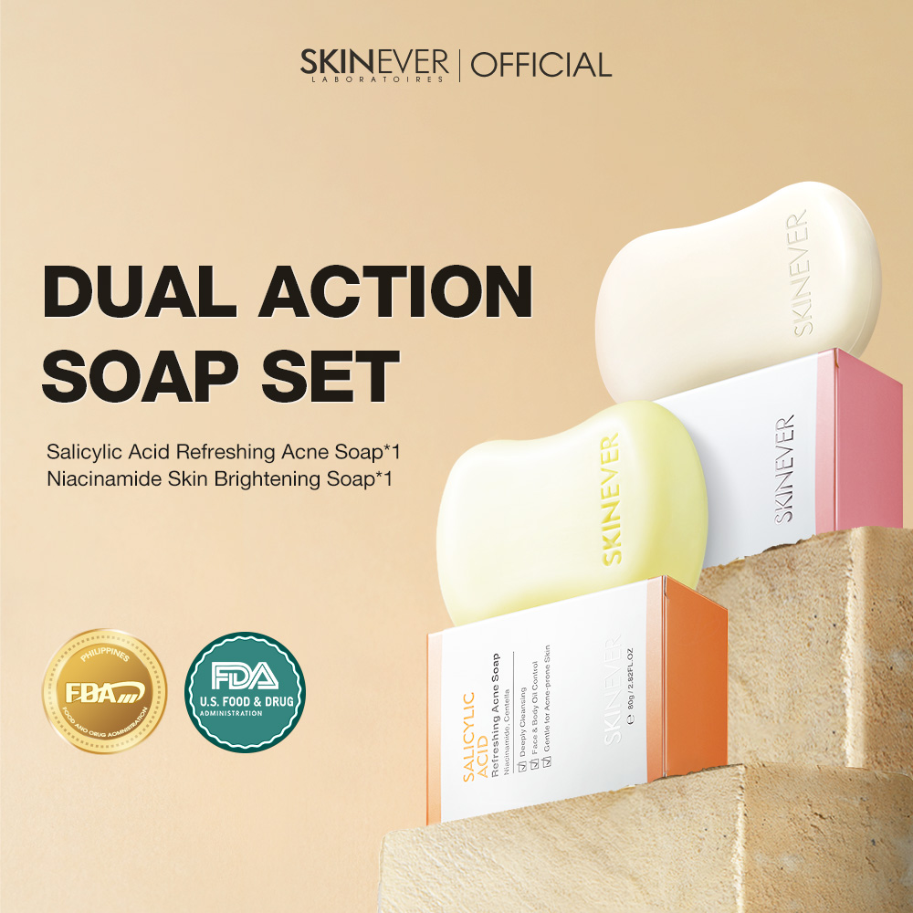 Niacinamide Skin Brightening Soap & Salicylic Acid Refreshing Acne Soap-SKINEVER PH