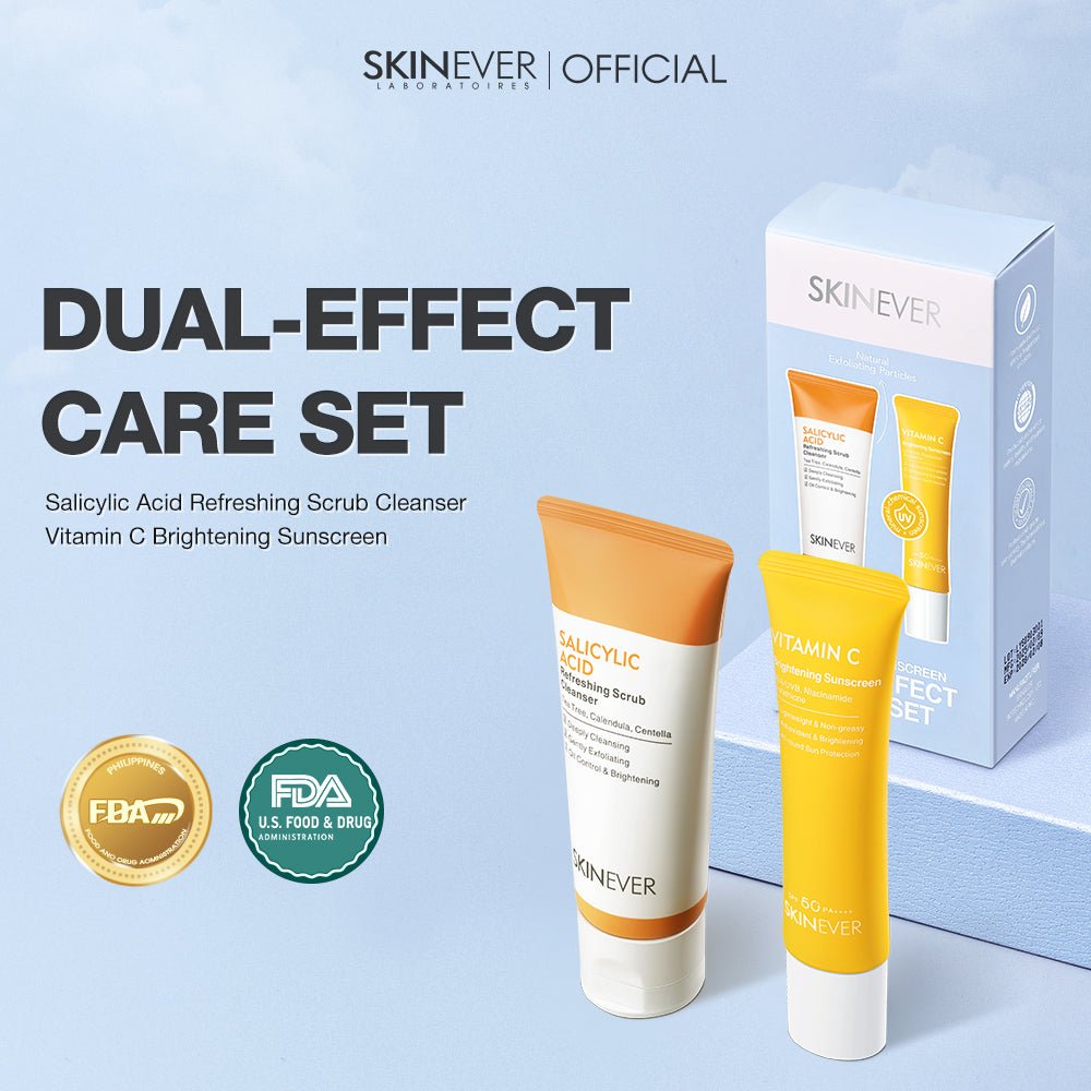Salicylic Refreshing Scrub Cleanser SPF50+++ Vitamin C Brightening Sunscreen-SKINEVER PH
