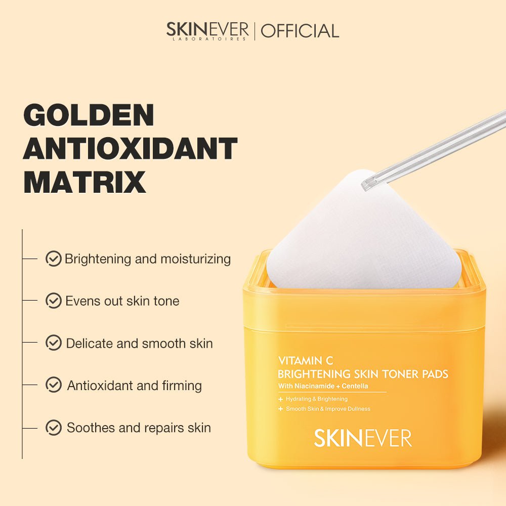 3 Types Cotton Pads Salicylic Acid  Vitamin C  Centella-SKINEVER PH