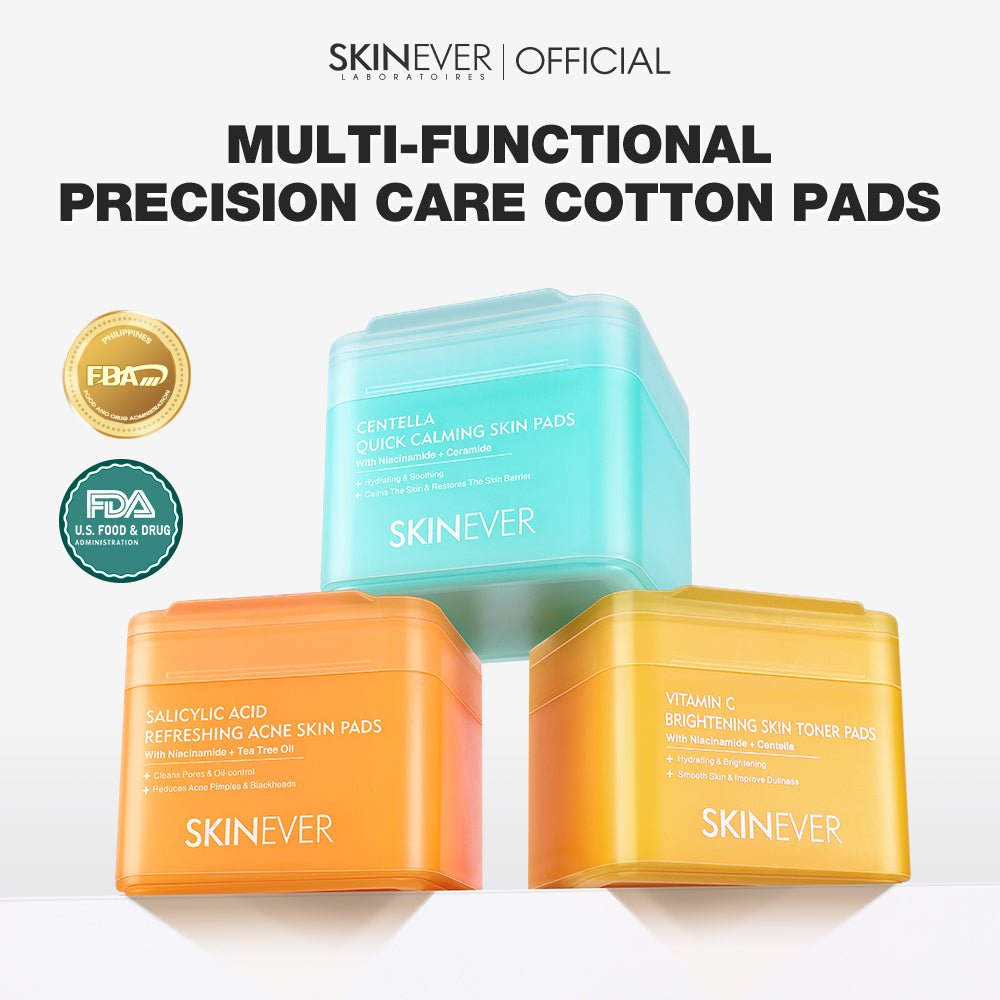 3 Types Cotton Pads Salicylic Acid  Vitamin C  Centella-SKINEVER PH