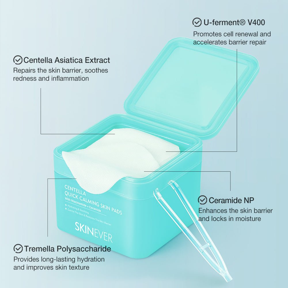 3 Types Cotton Pads Salicylic Acid  Vitamin C  Centella-SKINEVER PH