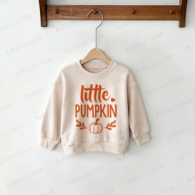MAMA/LITTLE PUMPKINママと私のお揃いベージュスウェットシャツ - ベージュ - ベビースウェットシャツ: 18～24ヶ月 - image 3