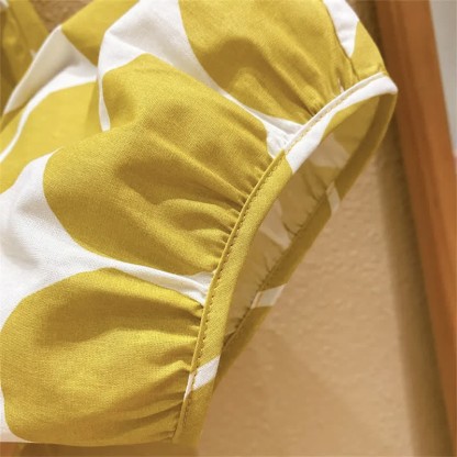 幼児用2ピースイエロードットセット（帽子付き） - image 13