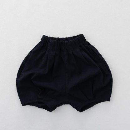 幼児用コットン無地ショートパンツ - 海軍 - 6～7歳 - image 3