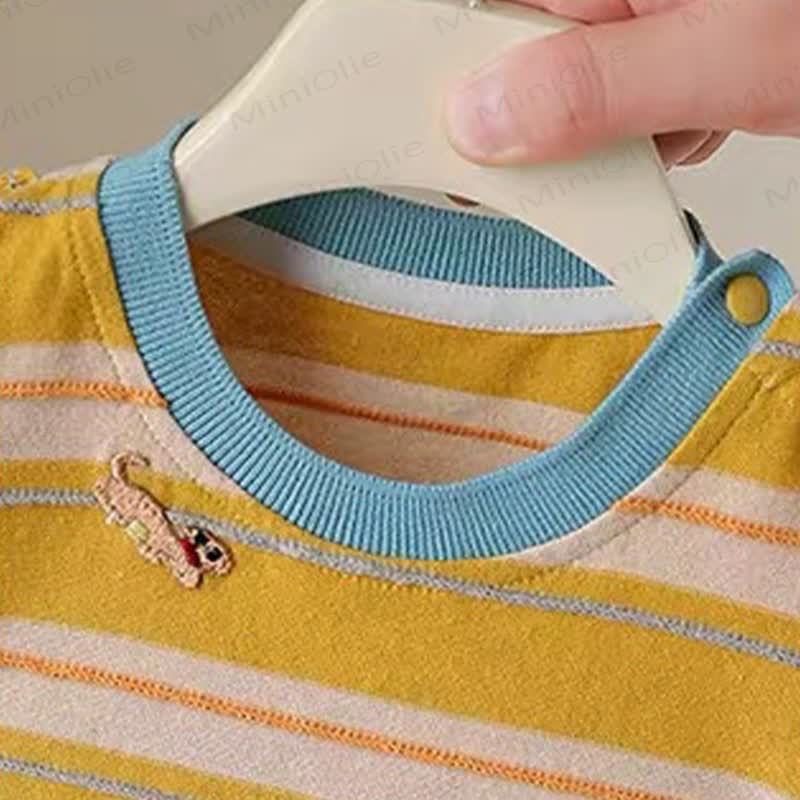 ベビーバナナパピーコレクション オーバーオールとストライプTシャツの2点セット - image 7