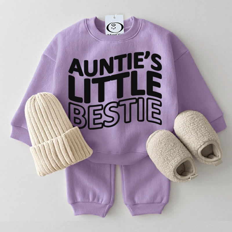 AUNTIE'S LITTLE BESTIEスウェットシャツ2点セット - 紫 - 2～3歳 - image 4