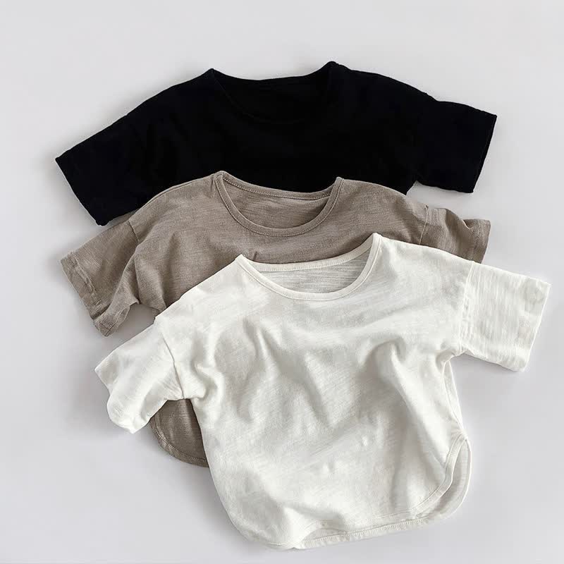 幼児用男の子用無地着心地の良いTシャツ - image 1