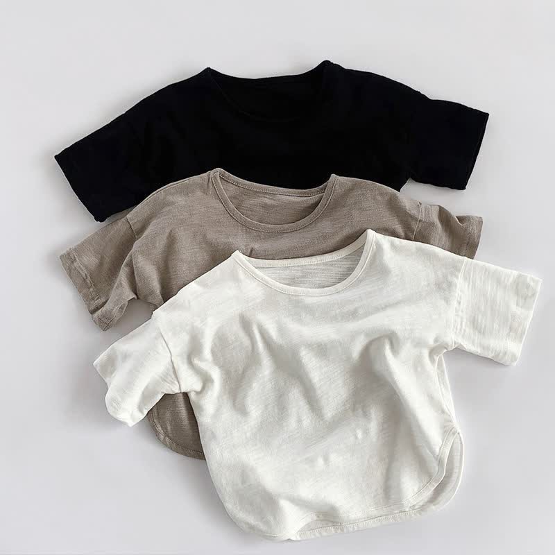 幼児用男の子用無地着心地の良いTシャツ - image 1