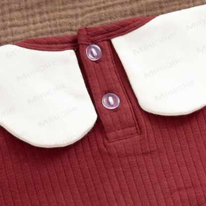 ベビーペタルカラーリブロンパース（帽子付き） - image 4