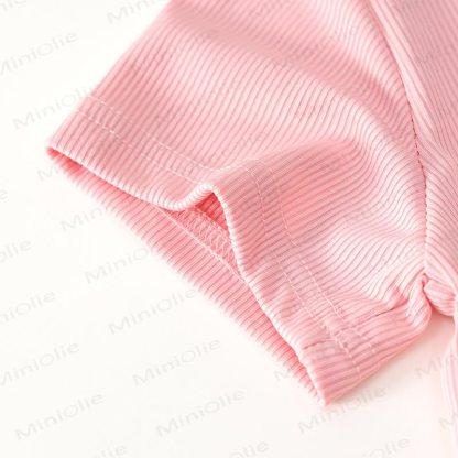 幼児用ニット半袖トップスとフレアパンツの2ピースセット - image 8