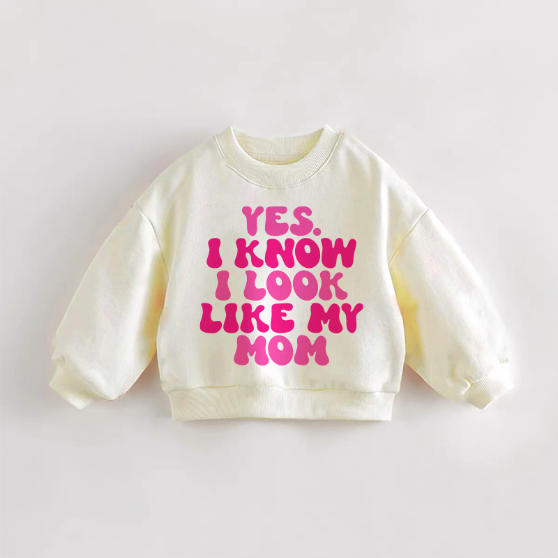 はい。MYに似てるってわかってます。MOM幼児用クリームスウェットシャツ - クリーム - 3～5歳 - image 1