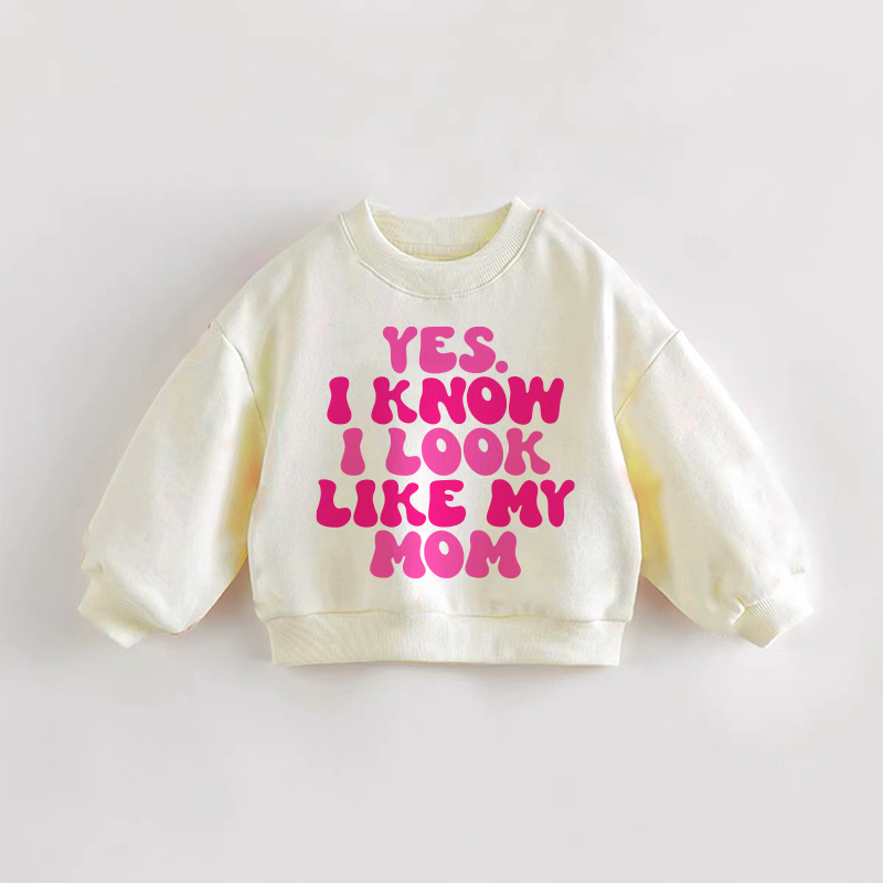 はい。MYに似てるってわかってます。MOM幼児用クリームスウェットシャツ - クリーム - 3～5歳 - image 1