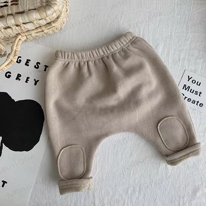 ベビー無地フリースジョガーパンツ - カーキ - 2～3歳 - image 5