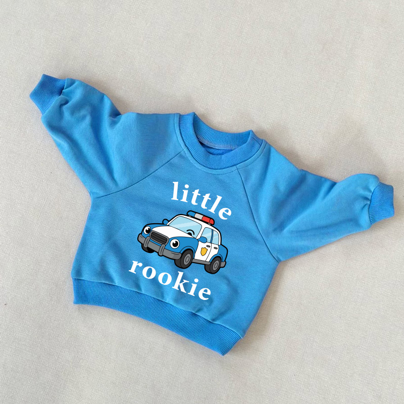 LITTLE ROOKIEベビー幼児用カー柄ブルースウェットシャツ - 青 - 3～5歳 - image 1