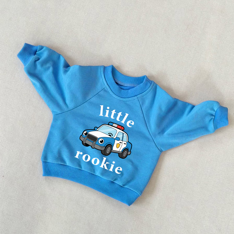 LITTLE ROOKIEベビー幼児用カー柄ブルースウェットシャツ - 青 - 3～5歳 - image 1