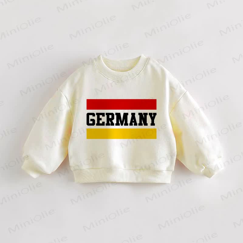 ドイツ国旗柄ベビー幼児用スウェットシャツ - クリーム - 3～5歳 - image 1